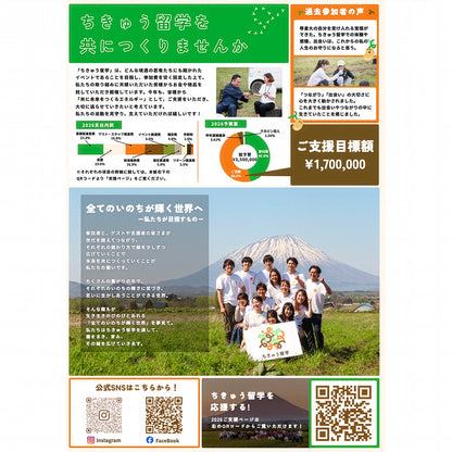 「ちきゅう留学」コラボ花束