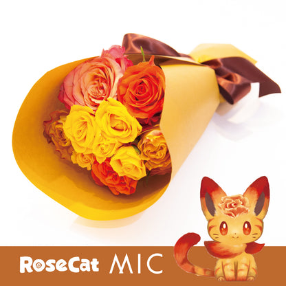 ［ROSE CAT MIC］花束 （にしだあつこさんサイン入り複製原画付き）